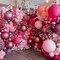 Pink Balloons Set 12 Inch Hot Dark Magenta Light Pastel Pink Metallic Latex Helium Balloon for Girls Baby Shower Princess Wedding Birthday Party Decorations